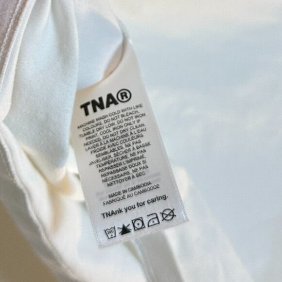 ARITZIA TNA Ortiz Cropped Tee in White Size Small - Picture 6 of 8